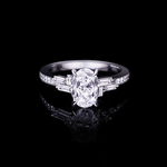 Cubism Upswept 1.50ct Oval diamond engagement ring in 18ct white gold by Stefano Canturi