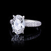 Silhouette 4ct Oval diamond engagement ring 18ct white gold by Stefano Canturi