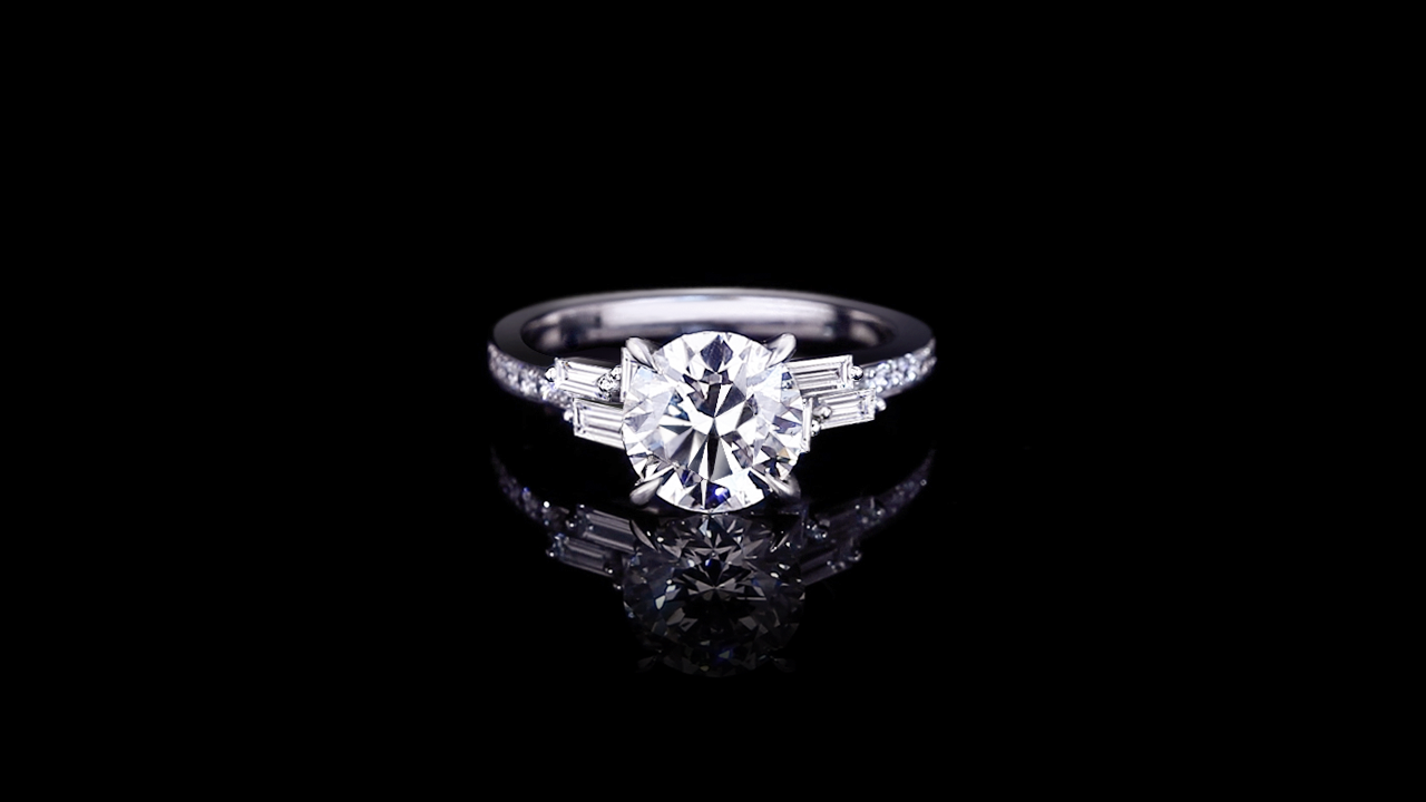 Cubism Upswept Engagement Ring | 1.83ct Round Brilliant Diamond – Canturi