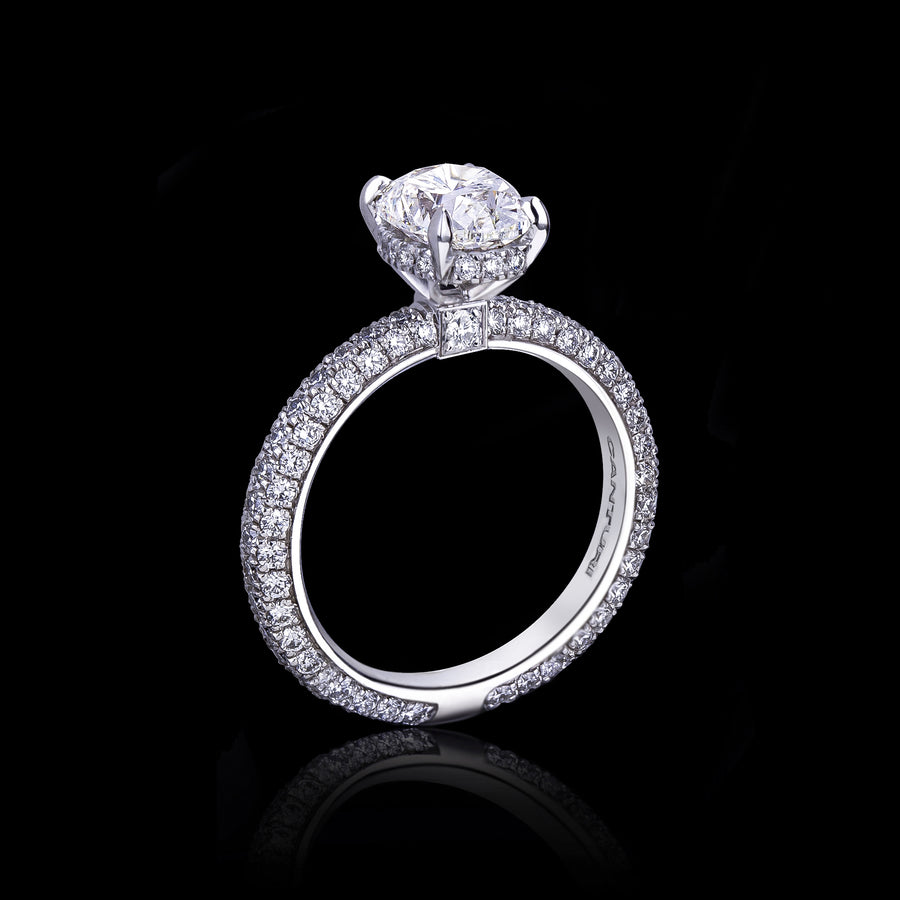 Lumina 1.50ct Oval diamond engagement ring by Stefano Canturi