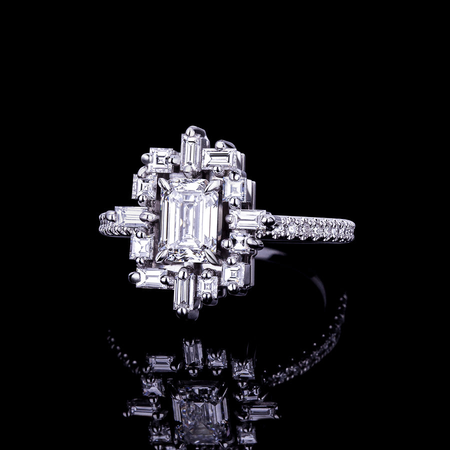 Stella Emerald cut diamond engagement ring by Stefano Canturi