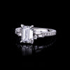 Cubism Upswept 1.51ct Emerald diamond engagement ring in 18ct white gold by Stefano Canturi