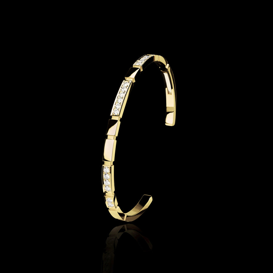 Eternal Alternate diamond Mini bangle in 18ct yellow gold by Stefano Canturi