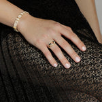 Athena diamond and Australian black sapphire ring in 18ct yellow gold by Stefano Canturi