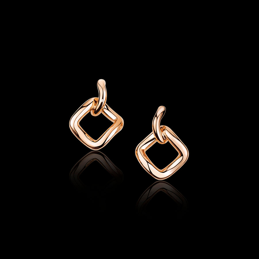 Affinity interlink earrings in 18ct pink gold by Stefano Canturi