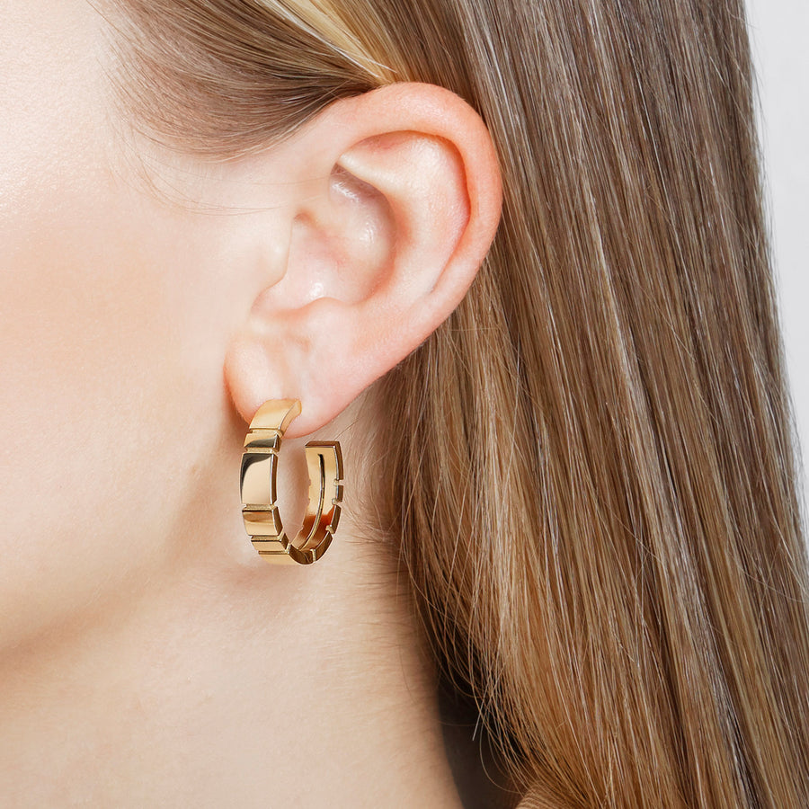 Eternal hoop earrings in 18ct yellow gold by Stefano Canturi