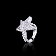 Odyssey diamond Star ring in 18ct white gold by Stefano Canturi