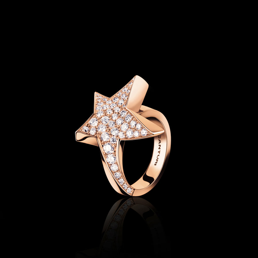 Odyssey diamond Star ring in 18ct pink gold by Stefano Canturi