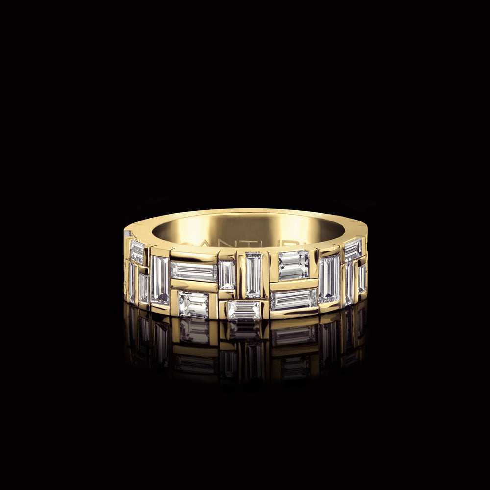 Cubism Medium Diamond Ring set in 18ct Yellow Gold by Stefano Canturi
