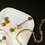 Cubism classic diamond ring set in 18ct yellow gold and Athena diamond necklace in 18ct yellow gold by Stefano Canturi 