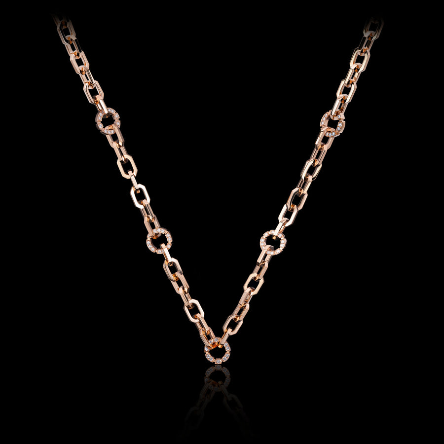 Athena diamond necklace in 18ct pink gold by Stefano Canturi