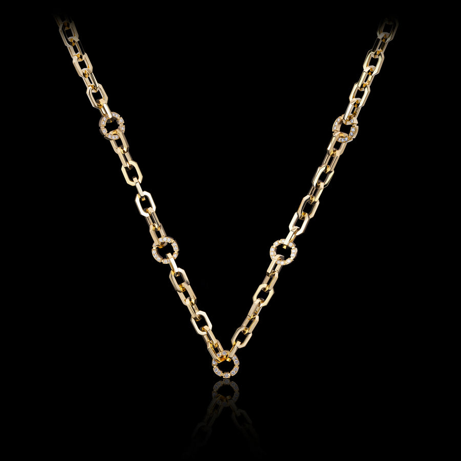 Athena diamond necklace in 18ct yellow gold by Stefano Canturi