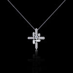 Stella diamond cross necklace set in 18ct white gold by Stefano Canturi
