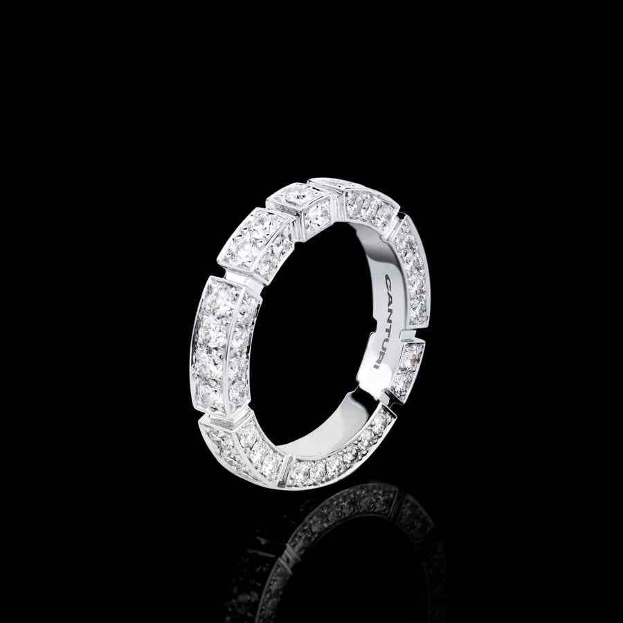 Regina full diamond ring in 18ct white gold by Stefano Canturi