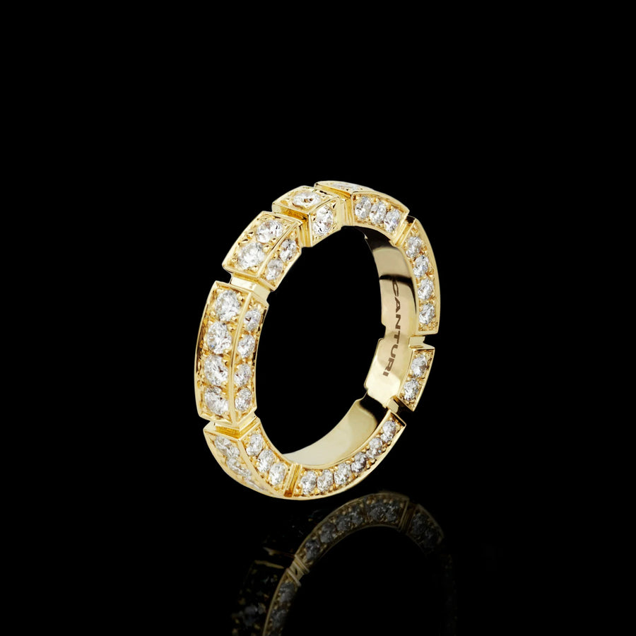 Regina full diamond ring in 18ct yellow gold by Stefano Canturi