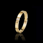 Eternal single set 2.5mm diamond ring set in 18ct yellow gold by Stefano Cantur