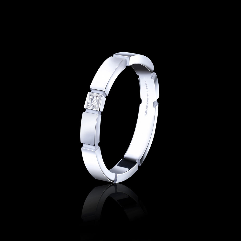 Eternal single set 2.5mm diamond ring set in 18ct white gold by Stefano Canturi
