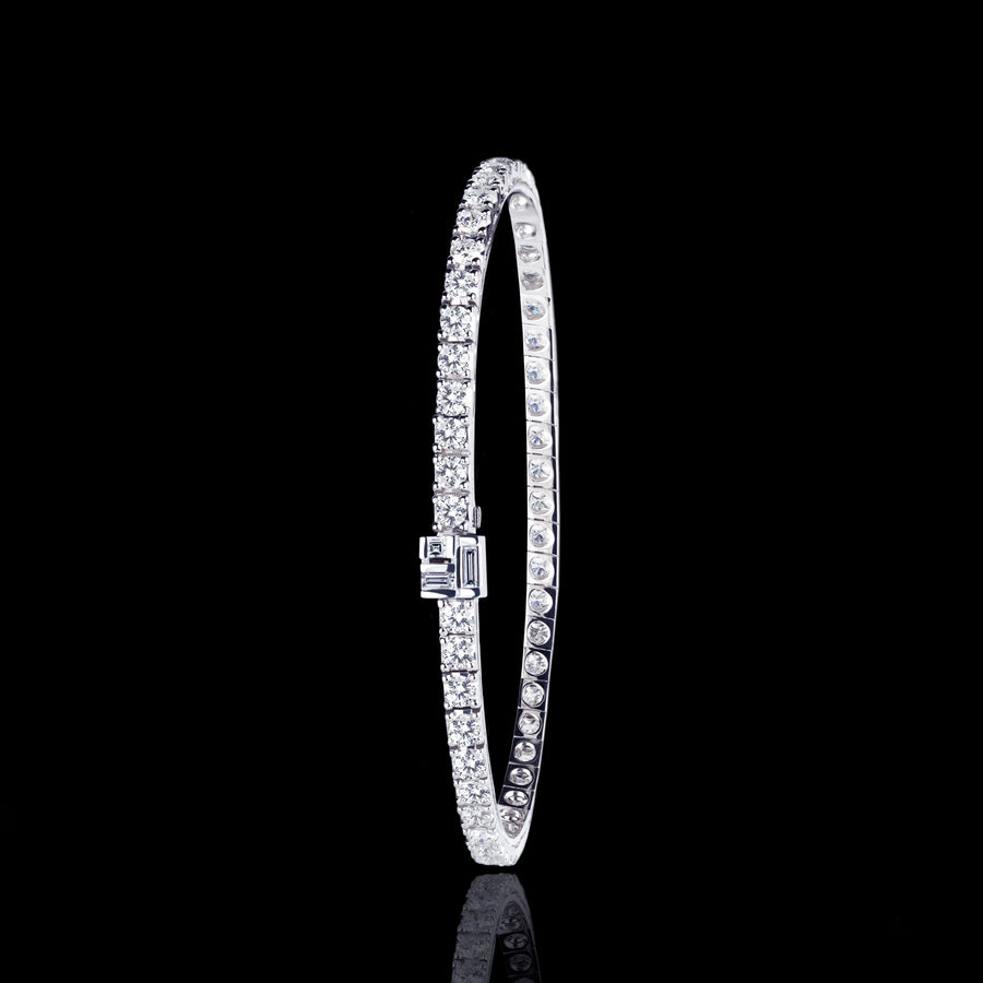 Cubism diamond Line bracelet in 18ct white gold by Stefano Canturi