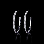 Regina diamond hoop earrings in 18ct white gold by Stefano Canturi