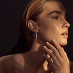 Regina diamond hoop earrings in 18ct white gold by Stefano Canturi