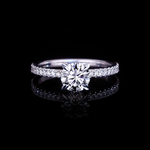 Renaissance 0.80ct Round diamond engagement ring in 18ct white gold by Stefano Canturi