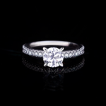 Renaissance Engagement Ring by Stefano Canturi featuring a 1.01ct Round Brilliant diamond in a 4-claw Canturi Dream setting, available in Sydney, Melbourne, and Brisbane boutiques.