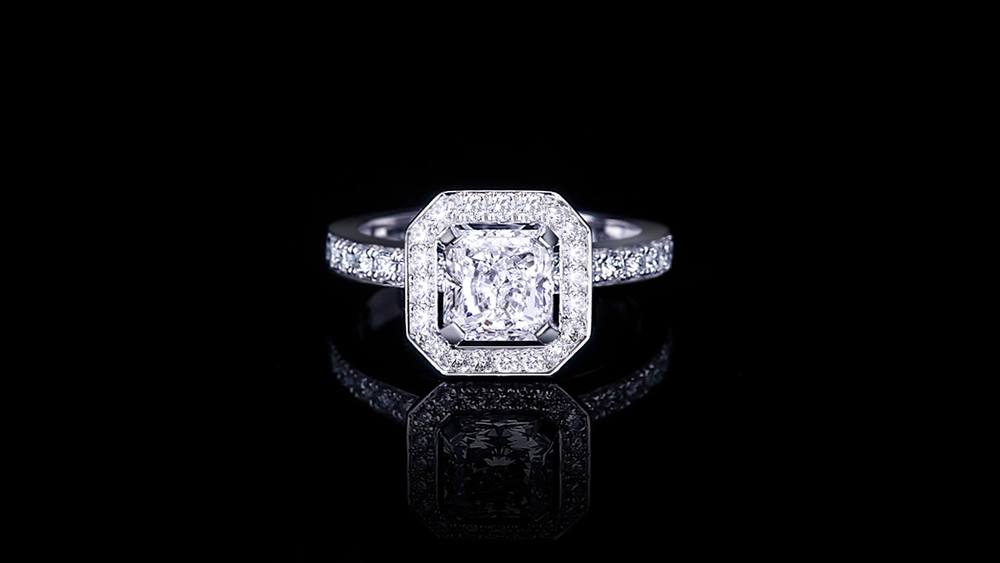 Valentina 1.51ct Radiant Diamond Engagement Ring in 18ct white gold by Stefano Canturi