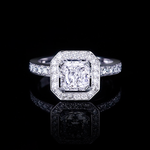 Valentina 1.51ct Radiant Diamond Engagement Ring in 18ct white gold by Stefano Canturi