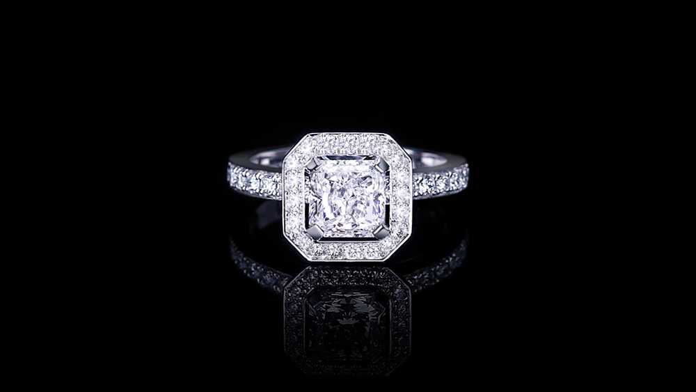 Valentina 1.51ct Radiant Diamond Engagement Ring in 18ct white gold by Stefano Canturi