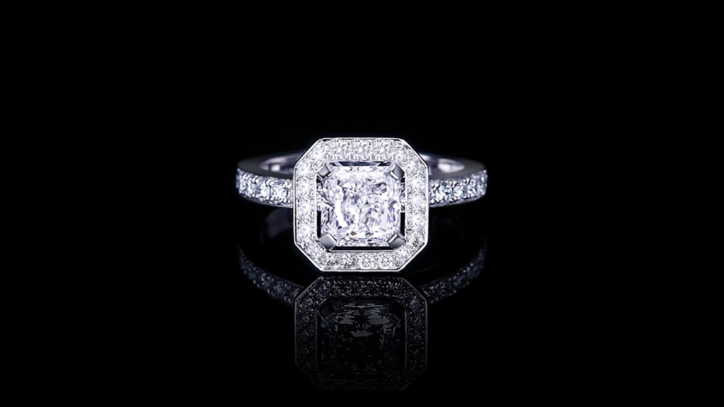 Valentina 1.51ct Radiant Diamond Engagement Ring in 18ct white gold by Stefano Canturi