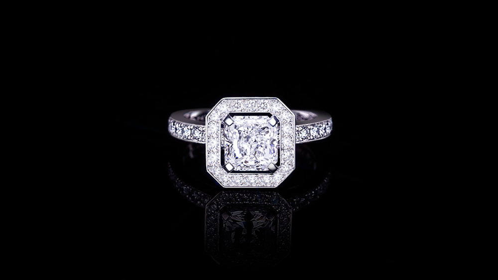 Valentina 1.50ct Radiant Diamond Engagement Ring in 18ct white gold by Stefano Canturi