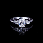 Cubism Upswept 1.00ct Oval Diamond Engagement Ring in 18ct white gold by Stefano Canturi