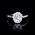 Renaissance 1.02ct Oval shape diamond engagement ring in 18ct white gold by Stefano Canturi