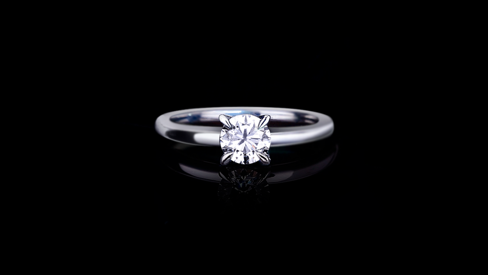 Micro 0.60ct Round Diamond Engagement Ring in 18ct white gold by Stefano Canturi