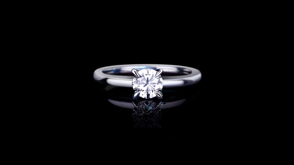 Micro 0.60ct Round diamond engagement ring in 18ct white gold by Stefano Canturi
