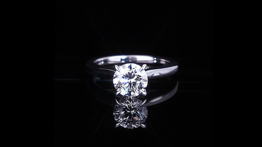 Silhouette 1.50ct Round Diamond Engagement Ring in 18ct white gold by Stefano Canturi
