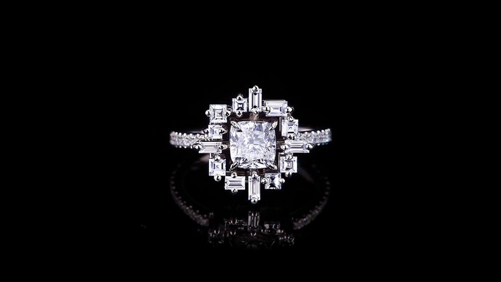 Stella 1.00ct Cushion Diamond Engagement Ring in 18ct white gold by Stefano Canturi