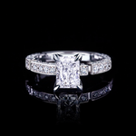 Regina 1.50ct Radiant Diamond Engagement Ring in 18ct white gold by 