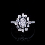 Canturi 1.00ct Oval Diamond Engagement Ring in 18ct white gold by Stefano Canturi