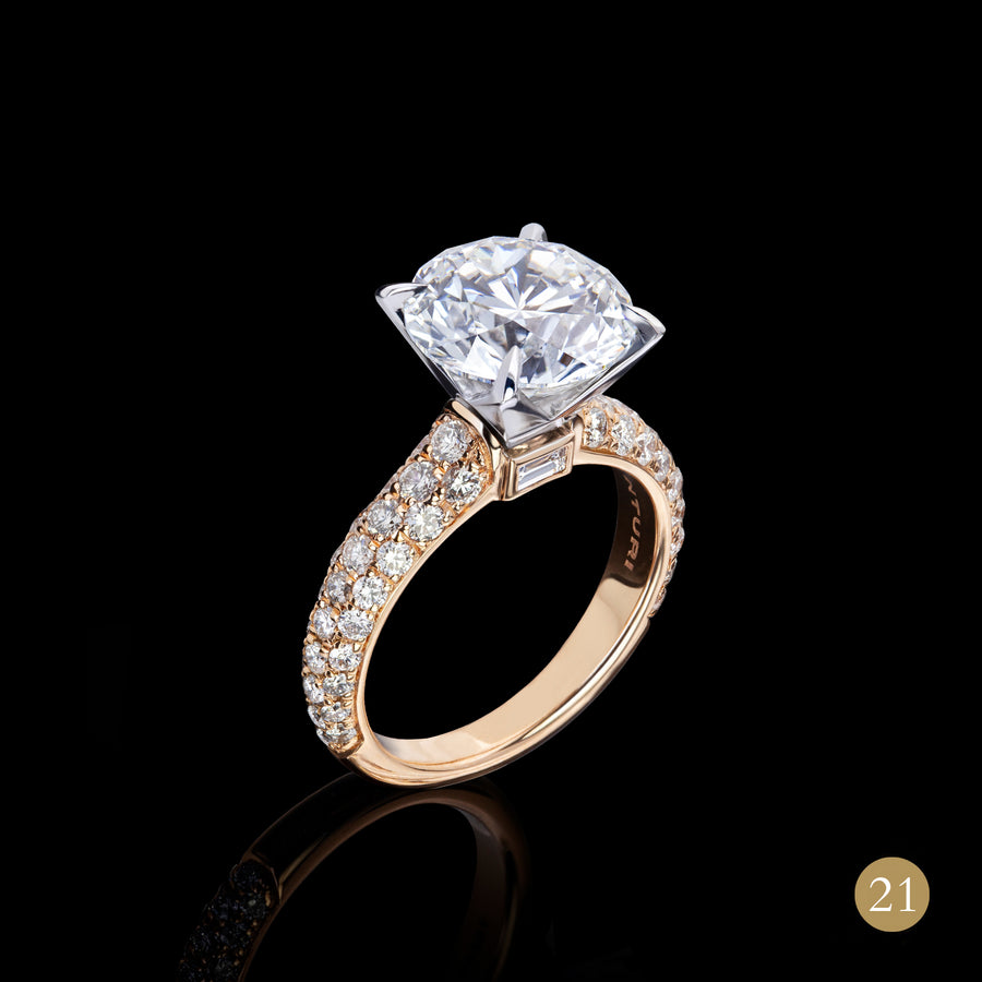 Athena Upswept round brilliant cut diamond ring by Stefano Canturi