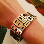 Geometric Plain Cuff in 18ct Yellow Gold by Stefano Canturi