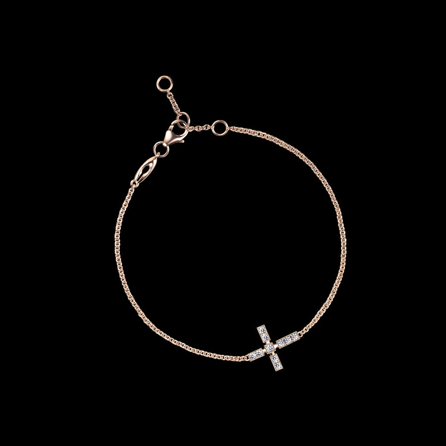 Regina Diamond Cross Bracelet