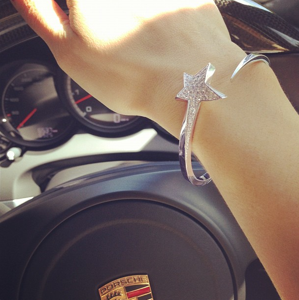 Odyssey diamond Star bangle set in 18ct white gold by Stefano Canturi