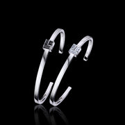 Cubism Australian black sapphire and diamond Stud bangles by Stefano Canturi