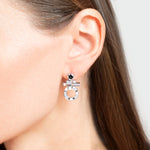Regina Single Link diamond drop earrings in 18ct white gold by Stefano Canturi