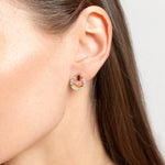 Regina single link diamond and ruby earrings in 18ct yellow gold by Stefano Canturi