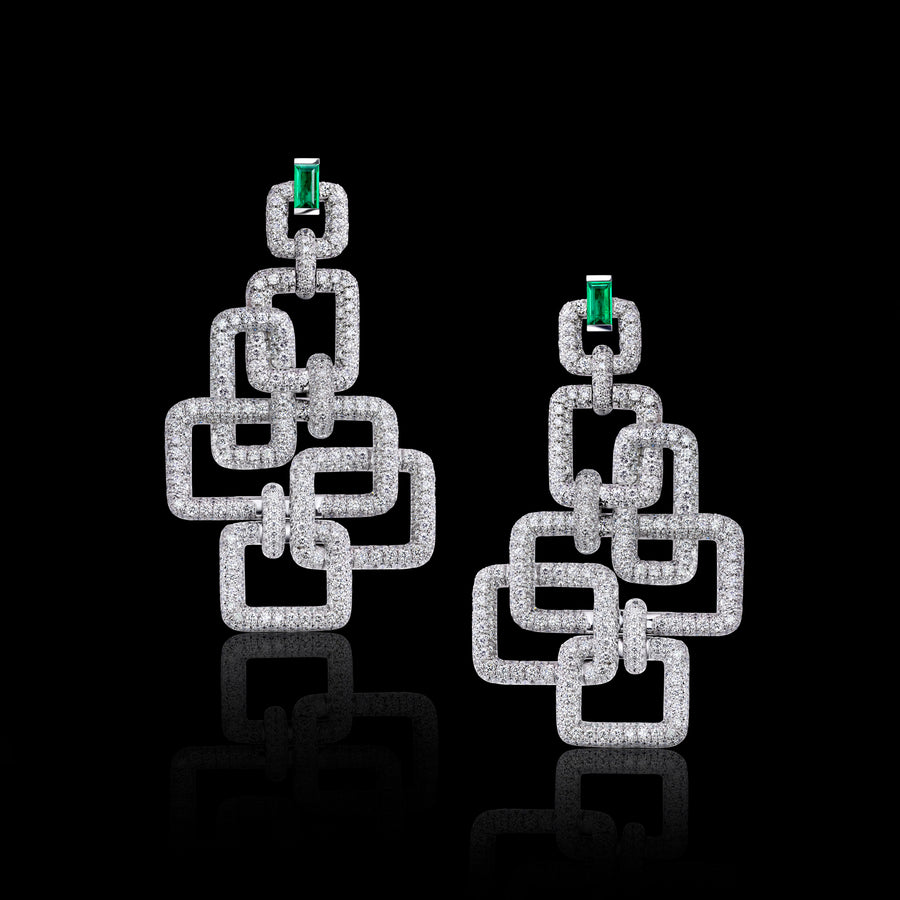 Affinity 6 Link diamond earrings by Stefano Canturi