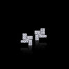 Cubism Pave diamond earrings in 18ct white gold by Stefano Canturi