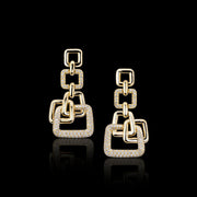 Affinity 5 Link diamond drop earrings in 18ct yellow gold by Stefano Canturi