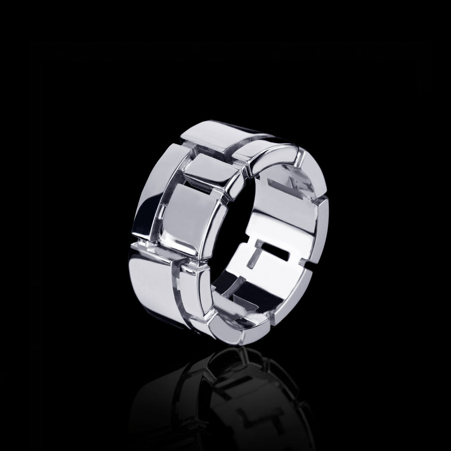 Cubism 9mm ring in 18ct white gold by Stefano Canturi